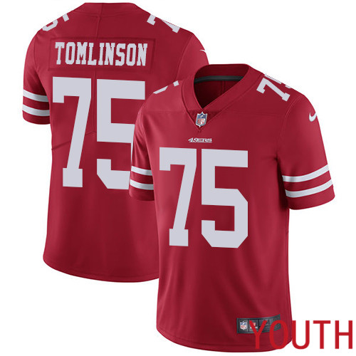 San Francisco 49ers Limited Red Youth Laken Tomlinson Home NFL Jersey 75 Vapor Untouchable